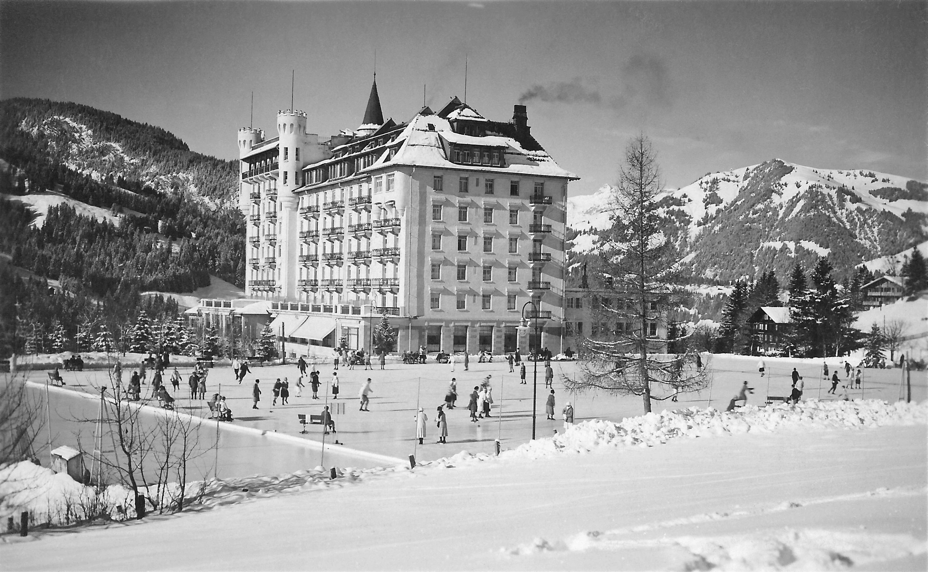 Fotografia storica di un grand hotel alpino